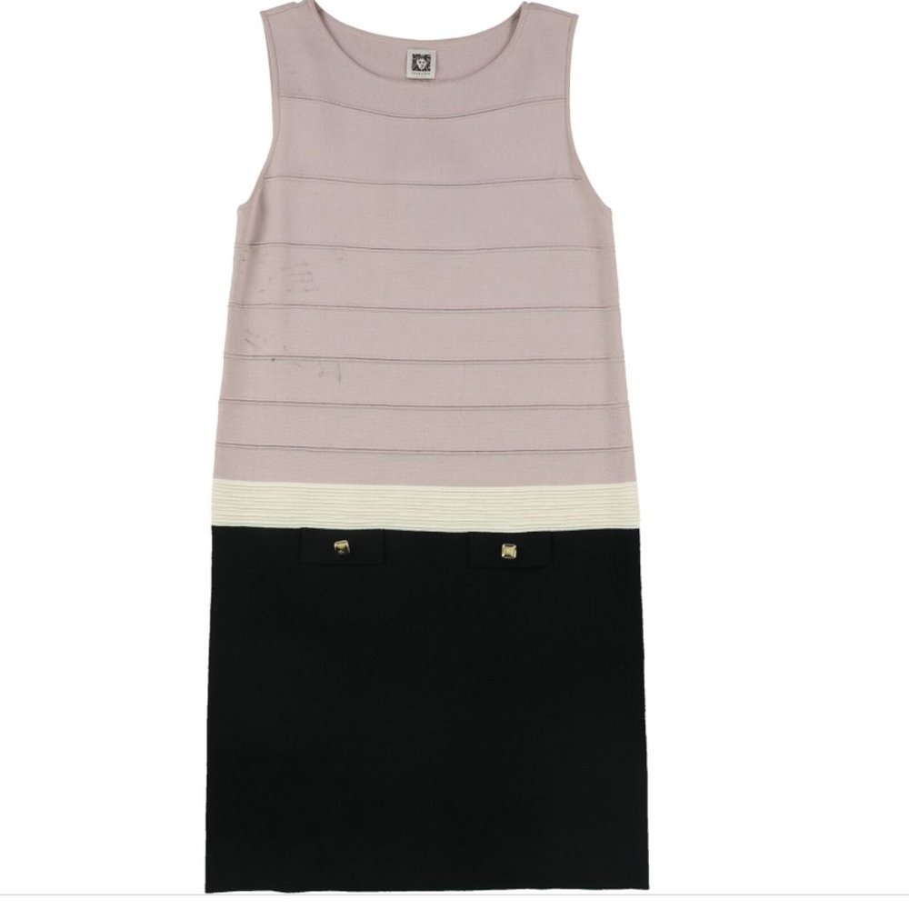 Anne Klein Womens Colorblocked Sheath Dress, Pink